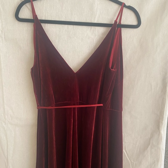 Jenny Yoo Andi Velvet Dress in Dark Berry - NWT - Picture 9 of 10